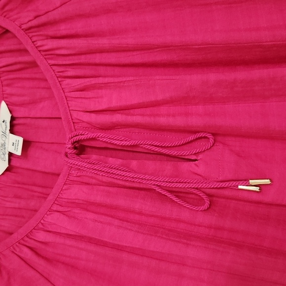 Embroidered Pioner Woman Dress Medium 8/10 Casual Lounge Vacation Cruise Party - Picture 9 of 10